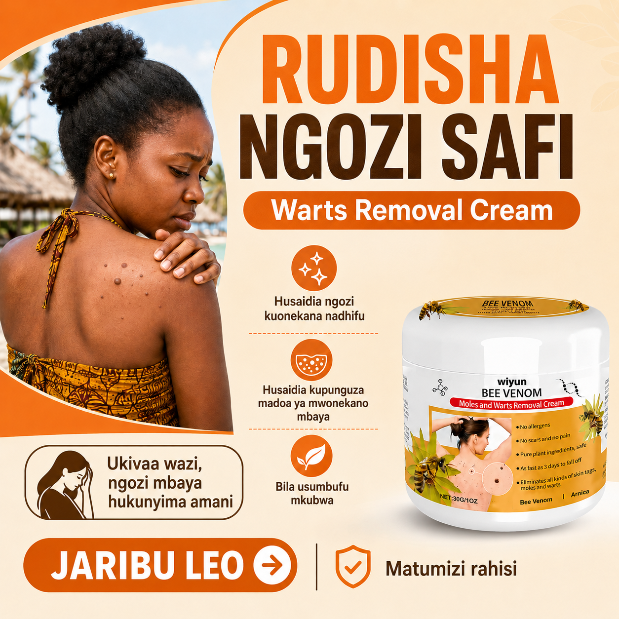 Warts Removal Cream 100% Natural