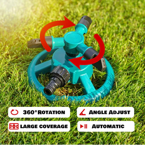Water rotating sprinkler 360°