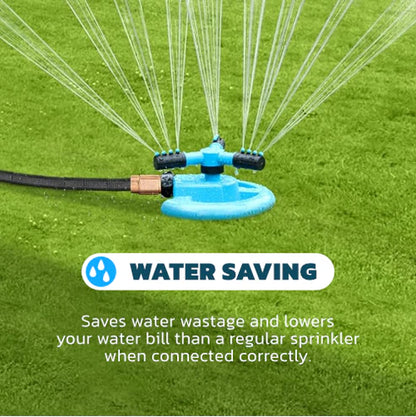 Water rotating sprinkler 360°