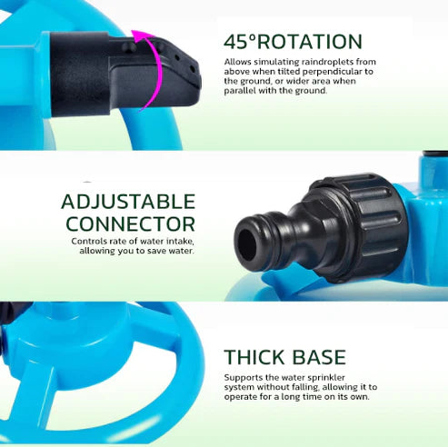 Water rotating sprinkler 360°